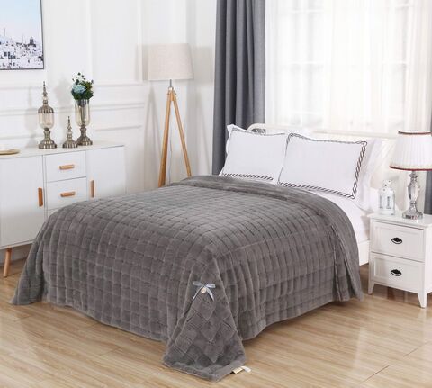 Плед 220х240 Sofi De MarkO Мадлен серый