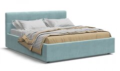 Белла Кровать+ПМ 160 Велюр Монолит аква