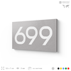 Номер на дверь 699, табличка на дверь для офиса, квартиры, кабинета, аудитории, склада, серая 120х70 мм, Айдентика Технолоджи