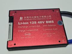 Плата контроля BMS Li-ion 12S 48V 40A