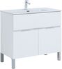 Aquanet 303914 Компл.2 - Тумба Алвита new 90 напольная 1 ящ., 2 дв.цв.белый матовый (303914)
