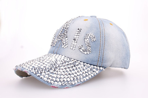 Baseball Jean Caps Women Rhinestone baseball cap - series 3