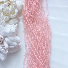Бусины стеклянные нежно-коралловые круглые 2 мм, К195