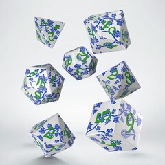 Full Art Dice Set: Porcelain