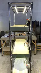 Домашняя стеллажная многоярусная гидропонная установка SLIM 3 ЯРУСА 180x850x350мм