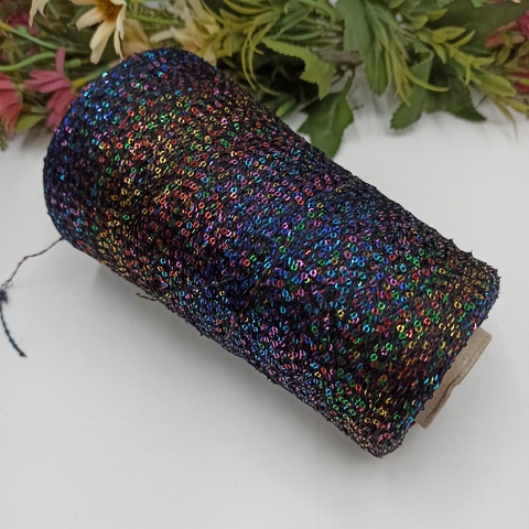 Густая пайетка Арт Boreale фабрика Cofil 200 Nero MultiColor
