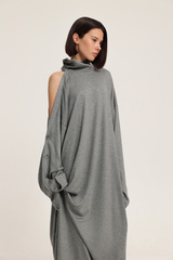 Платье трикотажное на пуговицах