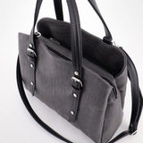 Сумка Саломея 166 македония серый + черный