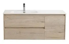 BelBagno KRAFT-1000-2C-1A-SO-RGB-L KRAFT База под раковину подвесная с двумя выкатн. ящиками одной распашн.дверц. левосторонн.RovereGalifaxBianco,1000x460x500, KRAFT-1000-2C-1A-SO-RGB-L фото