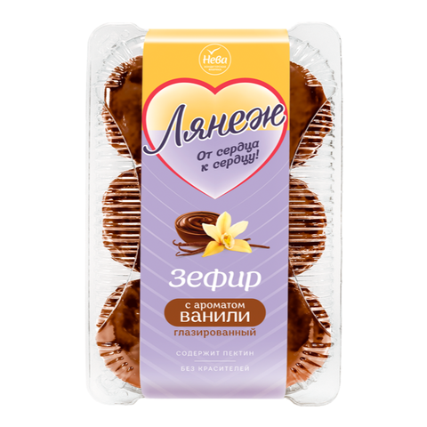 Зефир Лянеж с ароматом Ванили в глазуре 450гр