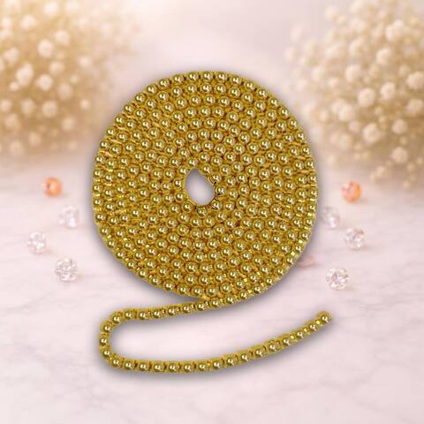 стразовая лента золото-жемчуг 3мм , (1м)