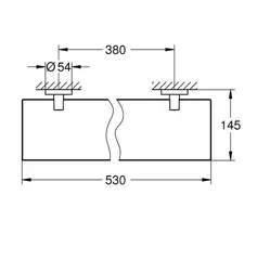 Полочка стеклянная Grohe essentials 40799001