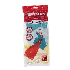 24-0-008 Перчатки латексные хозяйственные двухцветные, размер 