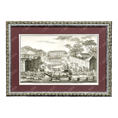 Лангсдорф Г. Г. Прибытие в Нагасаки… Гравюра на меди. Лейпциг, 1812