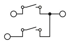 ZDMTK 2,5-TWIN-Клеммы с ножевыми размыкателями