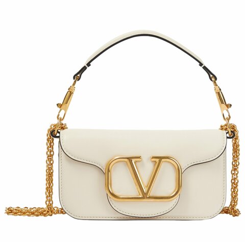 Маленькая сумка на плечо Valentino Small Locò белый