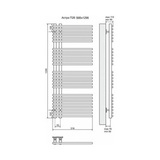 Полотенцесушитель электрический Terminus Астра П26 500x1296, ТЭН HT-1 300W, левый/правый