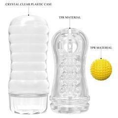 Прозрачный текстурированный мастурбатор Vacuum Cup Masturbator Stellar - 