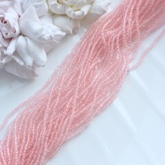 Бусины стеклянные нежно-коралловые круглые 2 мм, К195