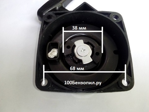 Стартер в сборе для бензокосы с выдвигающимся храповиком
