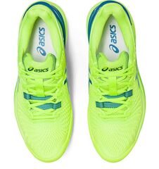 Женские теннисные кроссовки Asics Gel-Resolution 9 Clay - hazard green/reborn blue