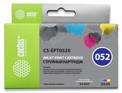Картридж струйный Cactus CS-EPT0520 многоцветный (24мл) для Epson Stylus Color 400/440/460/600/640/660/670/700/740/760/800