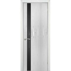 Купить Межкомнатная дверь шпон Лабиринт 1 ясень белый остеклённая