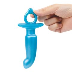 Голубая анальная пробка для массажа простаты Hither Silicone Prostate Plug - 14,3 см. - 