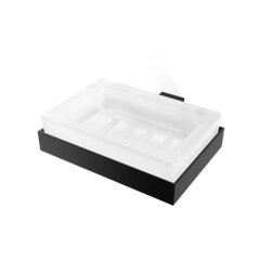 Decor Walther 0561860 Decor Walther Corner WSS Мыльница подвесная, стекло сатинированное, цвет: черный матовый фото