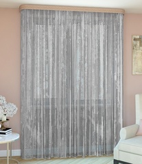 Тюль Legrand Дождь серый с утяжелителем