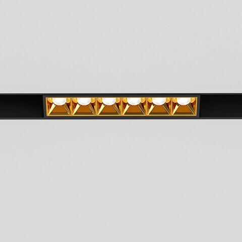 Магнитный трековый светильник Elektrostandard Slim Magnetic 85101/01 чёрный/золото