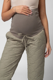 Утепленные брюки для беременных 15289 оливка