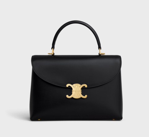 Сумки CELINE MEDIUM NINO из блестящей телячьей кожи черный