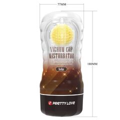 Прозрачный текстурированный мастурбатор Vacuum Cup Masturbator Stellar - 