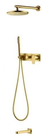 Boheme 454-2-MG Смеситель встроенный для душа с верхней лейкой  SPECTRE Mat Gold с изливом