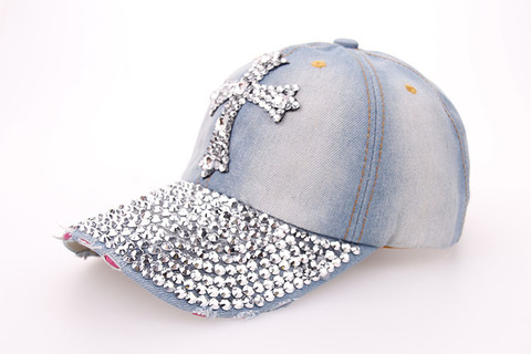 Baseball Jean Caps Women Rhinestone baseball cap - series 3