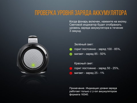 Фонарь светодиодный Fenix LD15R CREE XP-G3, 500 лм, аккумулятор