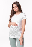 Футболка для беременных 10525 бел/анимашки