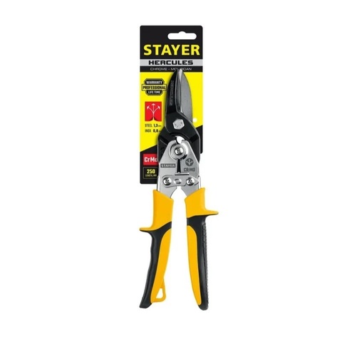 STAYER Hercules, 250 мм, прямые ножницы по металлу, Professional (2320)