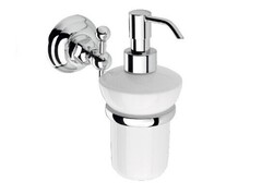 Nicolazzi Classici 1489 CR Дозатор для жидкого мыла, Nicolazzi, Accessori Classica, вертикальный, с нажимным управлением, глубина, мм-158, высота, мм-171, настенный, материал колбы-керамика, крепеж-есть, цвет-хром фото