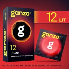 Презервативы ароматизированные Ganzo Juice Black Edition, цветные 12 шт.