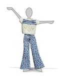 Костюм с юбкой и джинсами - Демонстрационный образец. Одежда для кукол, пупсов и мягких игрушек.