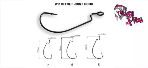 Офсетный крючок Crazy Fish Wide Range Offset Joint Hook №6 10 шт/уп продажа от 5 уп.