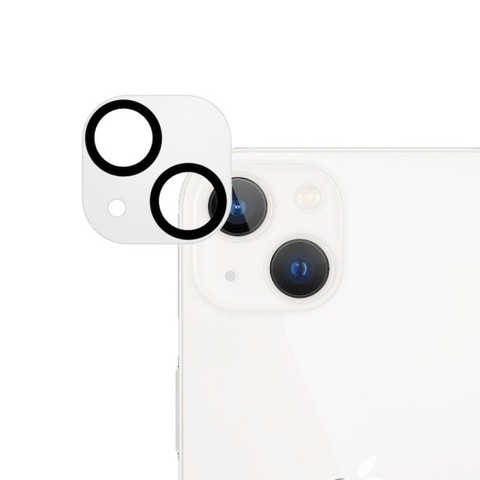 Защитное стекло 3D для камеры ANMAC для iPhone 13 / 13 Mini (Прозрачное с черным)