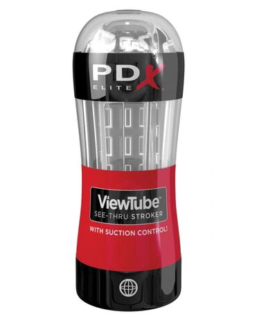 Прозрачный мастурбатор в тубе PDX Elite ViewTube See-Thru Stroker - Pipedream PDX Elite RD542