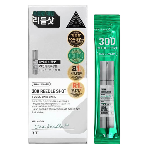 Интенсивная бустер-сыворотка с микроиглами VT Cosmetics Reedle Shot 300 (в мини-саше), 2 мл