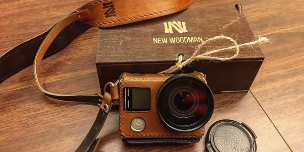 Кожаный чехол Leather Case New Woodman