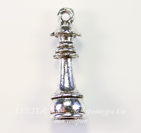 Подвеска Quest Beads в виде шахматной фигуры "Ферзь" 3D (цветантичное