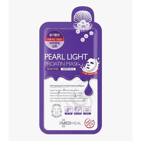 Mediheal Pearl Proatin Mask - Тканевая маска протеиновая с жемчугом