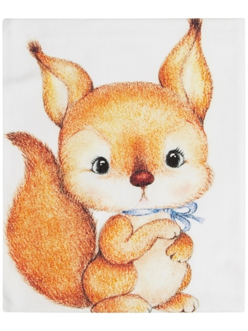 Хлопковая пеленка для малыша "Бельчонок"